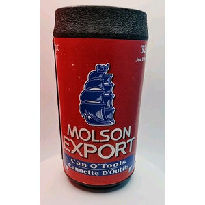 Vintage Molson Export Can O' Tools Tool Kit Bits & Sockets Beer Man Cave Garage